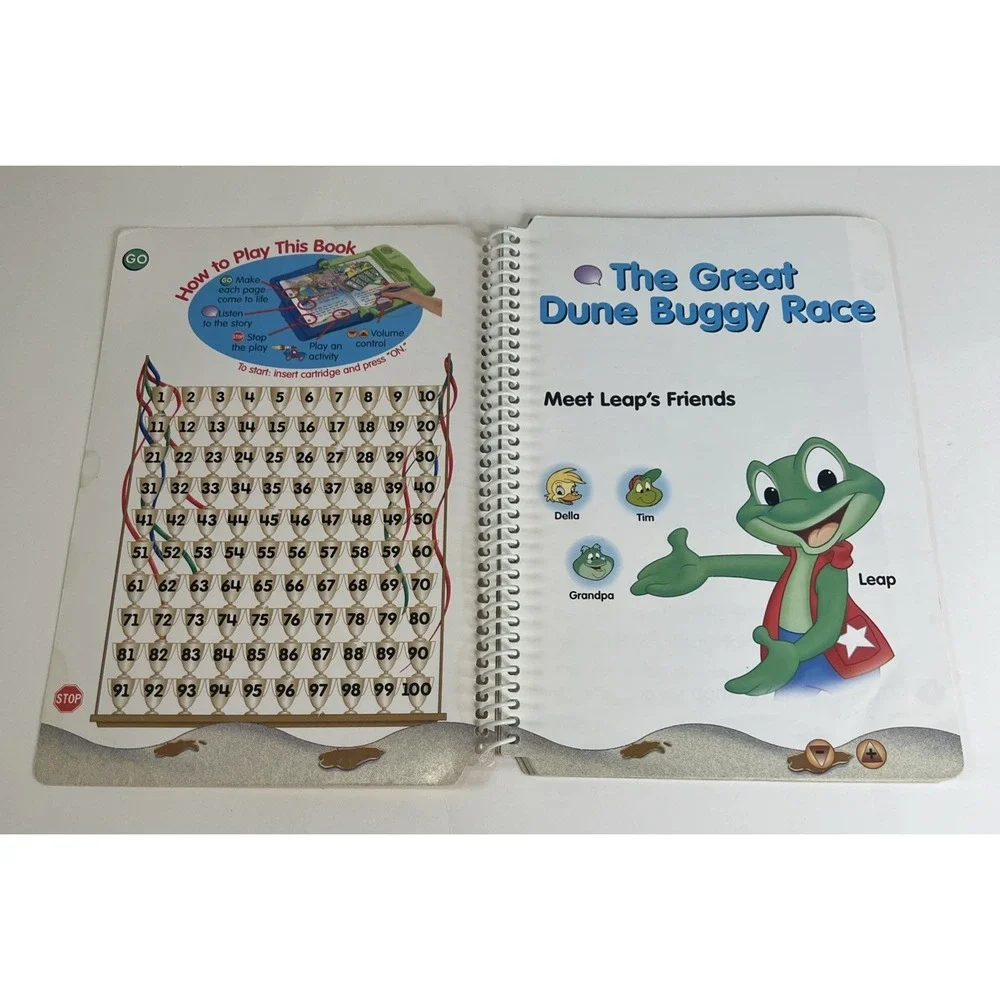 Vintage LeapFrog‎ LeapPad Interactive Books Lot of 4 Reading Math Brain Twisters